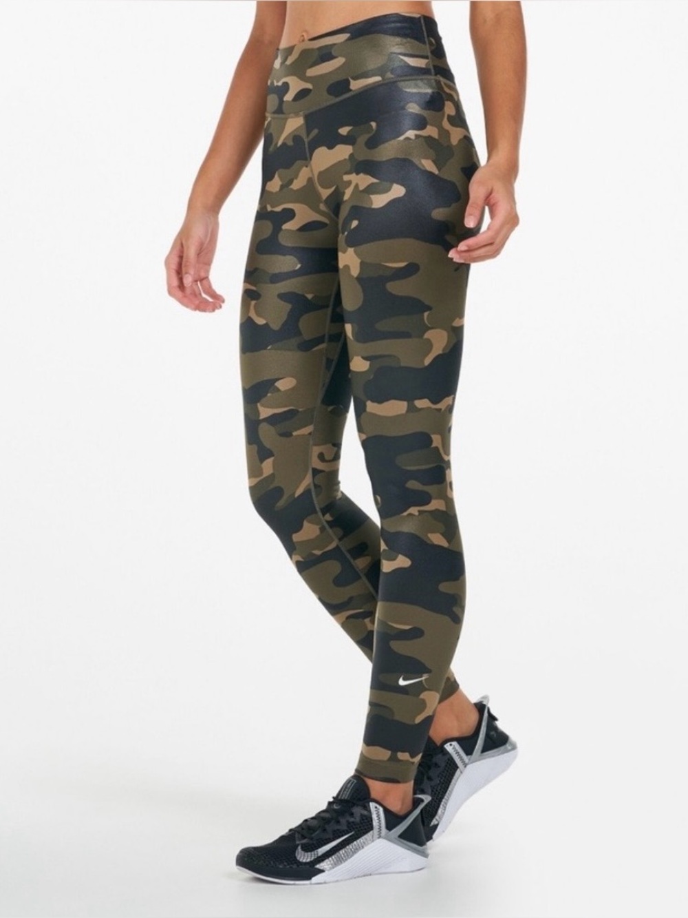 Nike One Women's XL Mid-Rise Camouflage Active Legging Dri-Fit DD4559-222 NWT